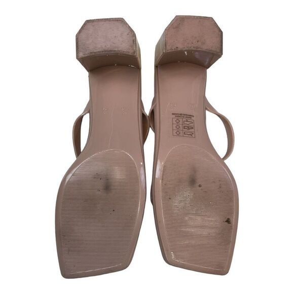 Jeffrey Campbell Women's Slip-On Jamm Jelly Heeled Slide Sandals Beige Size 10 - Picture 5 of 6
